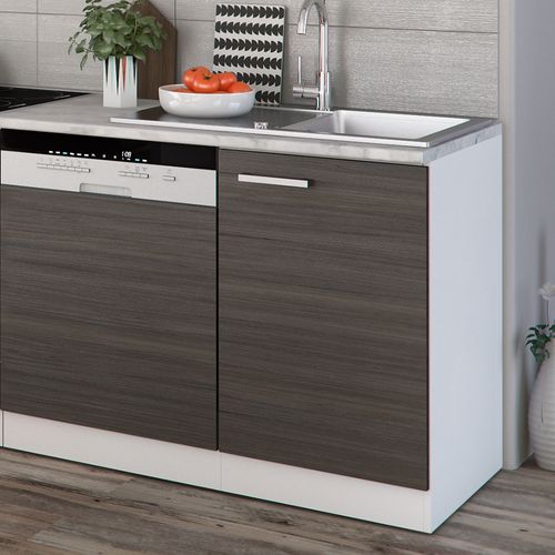 Cuisine Optima 26332 Gris Noble/blanc 270cm Sans Pt