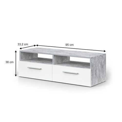 Meuble TV Diego 24538 Béton 95x38cm