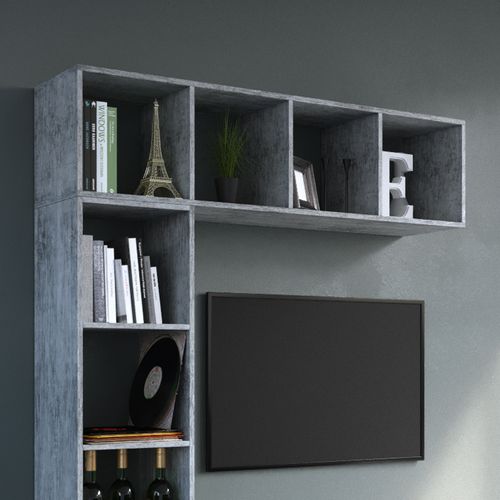 Etagère Cube Ludus, Gris, 142.5x36.2cm