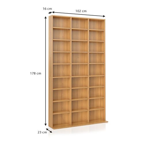 Étagère Cd Jukebox 25404 Hêtre 102x178cm