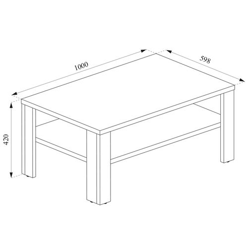 Table Basse 25949 Blanc 100x60cm