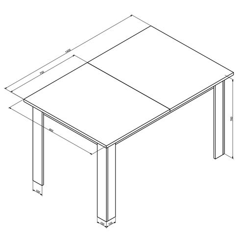 Table De Salle à Manger Karlos 26498 Noyer 140x90cm
