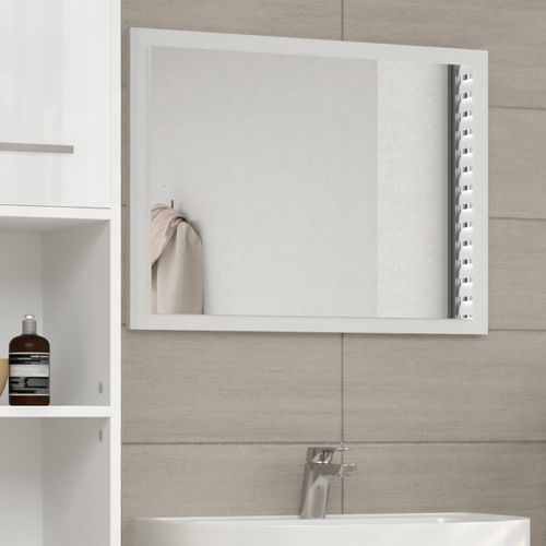 Miroir Mural Kiko 26471 Blanc Brillant/blanc 45x60cm