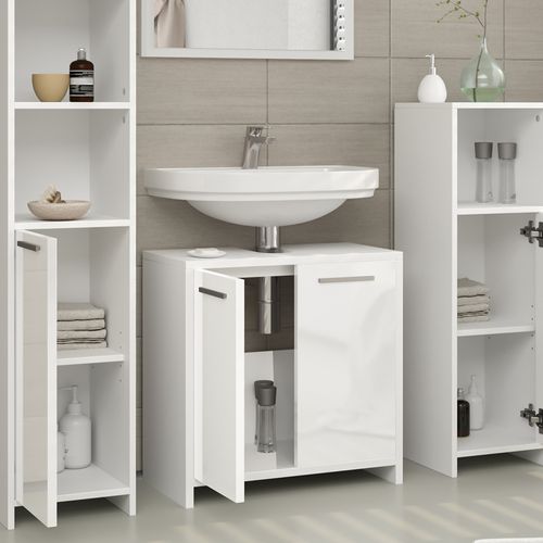 Meubles Bain Kiko 26489 Blanc Brillant/blanc 4 Parties