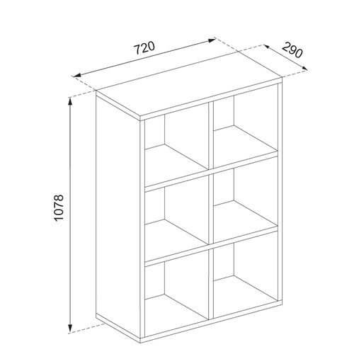Meuble De Rangement Cube Karree 26916 Sonoma 72x107.8cm