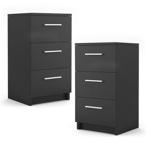 Table De Chevet  28096 Noir Set De 2