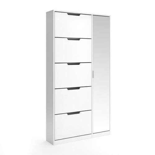 Meuble à Chaussure Luca, Blanc, 22x169cm