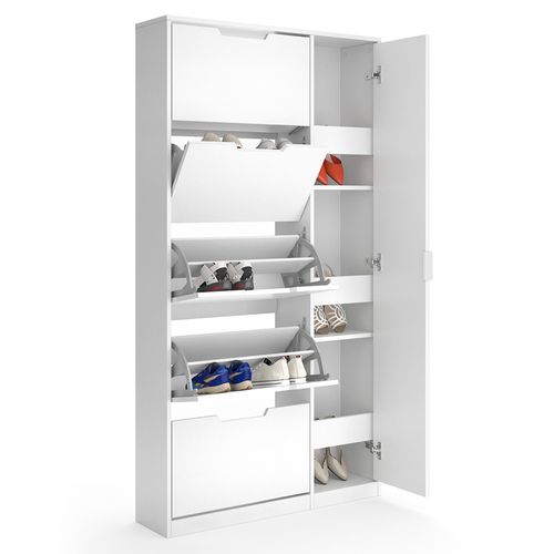 Meuble à Chaussure Luca, Blanc, 22x169cm