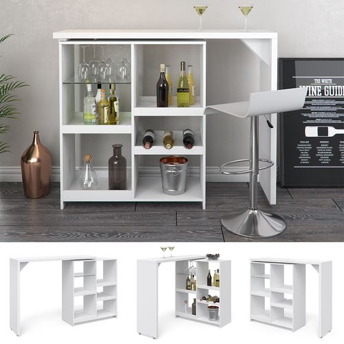 Table De Bar Vega 28294 Blanc 138x39cm