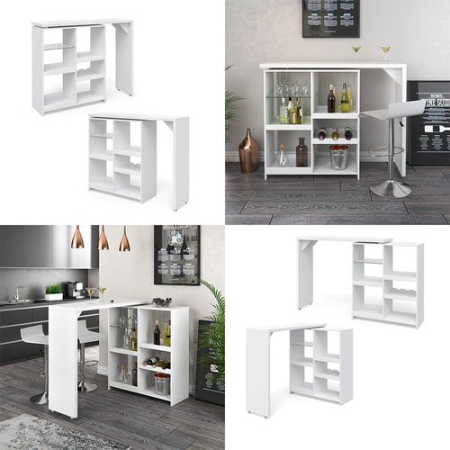 Table De Bar Vega 28294 Blanc 138x39cm