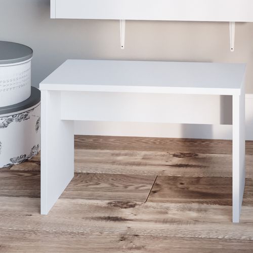 Banc  28400 Blanc 70cm Pour Table De Maquillage