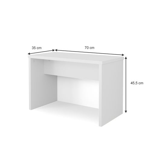 Banc  28400 Blanc 70cm Pour Table De Maquillage