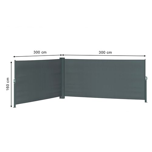 Store Latéral 28448 Anthracite 300x160cm
