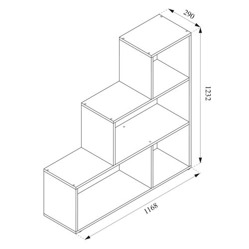 Étagère  28514 Gris 116.8x123.2cm
