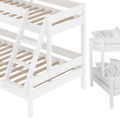 Lit Superposé Everest 28547 Blanc 140x200 / 90x200 Cm