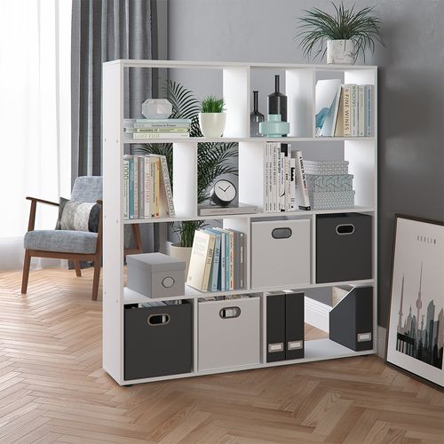 Meuble De Rangement Cube Pilar 28755 Blanc 131.6x143cm