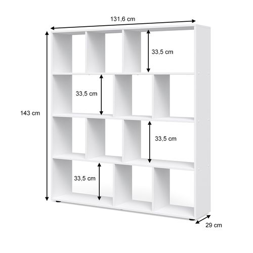 Meuble De Rangement Cube Pilar 28755 Blanc 131.6x143cm