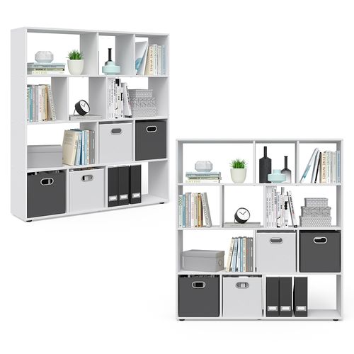 Meuble De Rangement Cube Pilar 28755 Blanc 131.6x143cm