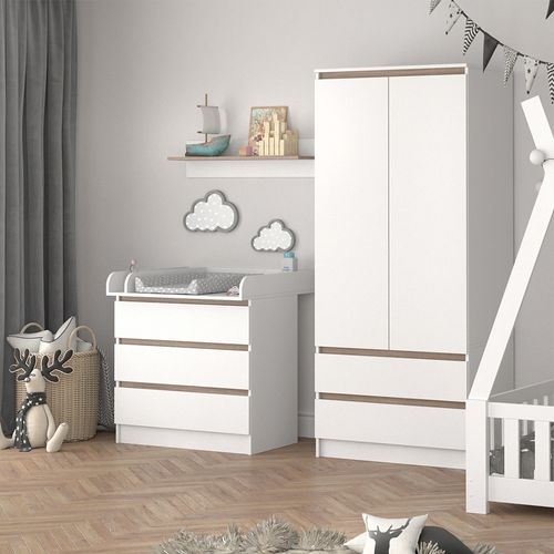 Commode à Langer Emma, Blanc, 80x87cm