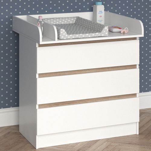 Commode à Langer Emma, Blanc, 80x87cm