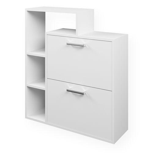 Meuble à Chaussures Orlando, Blanc, 24.5x90cm