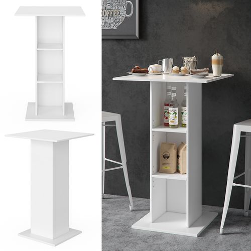 Table De Bar Rodeo, Blanc, 70x70cm