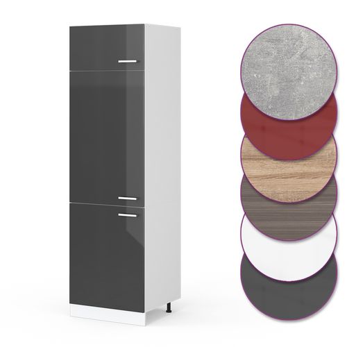 Armoire Pour Frigo R-line 29274 Anthracite Haute Brillance 60cm