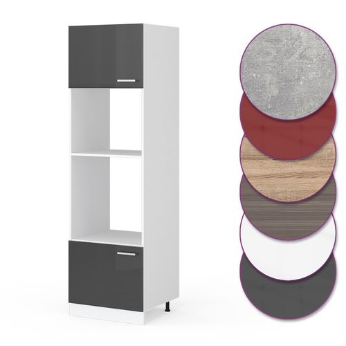 Armoire Micro-ondes R-line 29276 Anthracite Haute Brillance 60cm