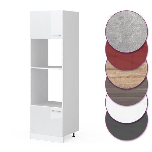 Armoire Micro-ondes R-line 29277 Blanc Haute Brillance 60cm