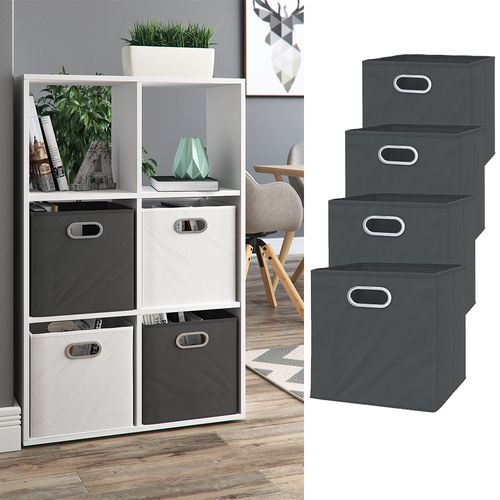 Boîte Pliante  29297 Anthracite 30x30cm Lot De 4