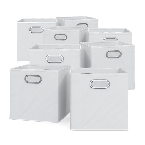 Boîte Pliante 29296 Blanc 30x30cm Jeu De 8 Pièces
