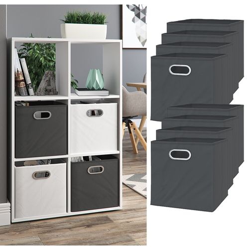 Boîte Pliante  29298 Anthracite 30x30cm Jeu De 8 Pièces
