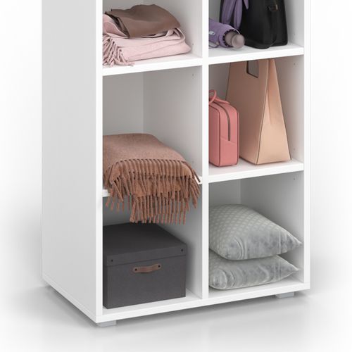 Armoire à Chaussures Paris, Blanc, 54.2x183.3cm 22 Compartiments