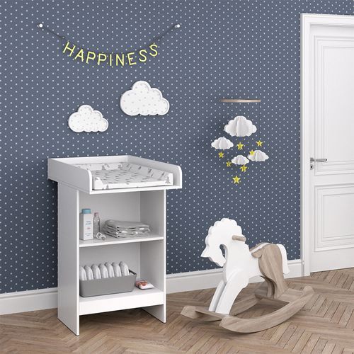 Commode à Langer Leo, Blanc, 60x103cm