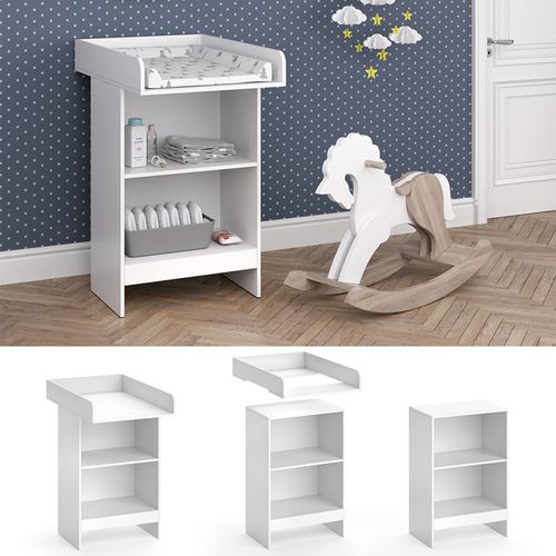 Commode à Langer Leo, Blanc, 60x103cm