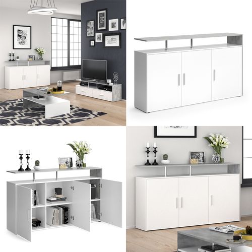 Commode Amato 29353 Béton/blanc 35x91.6cm