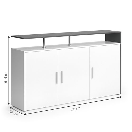 Commode Amato 29357 Blanc/anthracite 35x91.6cm
