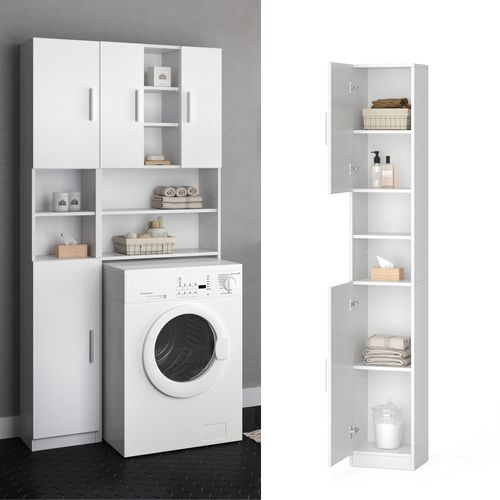 Colonne De Salle De Bain Luis, Blanc, 32x190cm