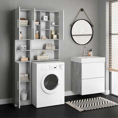 Colonne De Salle De Bain Luis, Béton, 32x190cm