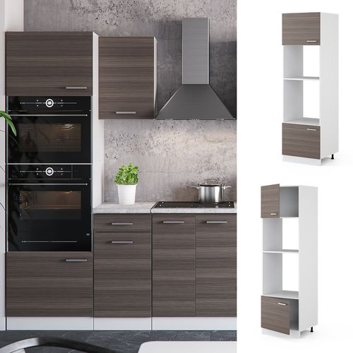 Armoire Micro-ondes R-line 29763 Gris Noble 60cm