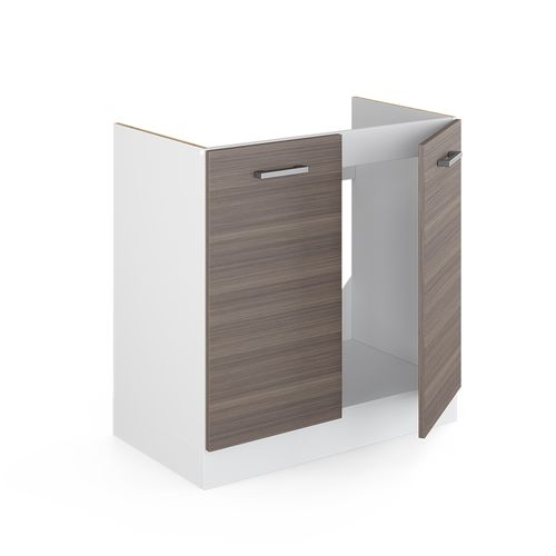 Meuble Bas Sous-évier R-line 29718 Gris Noble 80cm Sans Pt