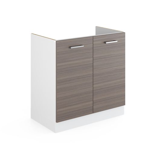 Meuble Bas Sous-évier R-line 29718 Gris Noble 80cm Sans Pt