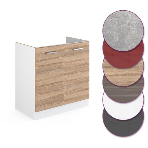 Meuble Bas Sous-évier R-line, Sonoma, 80cm