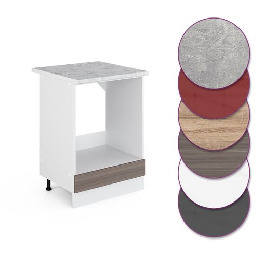 Meuble Pour Four R-line 29737 Gris Noble 60cm , Pt Marbre