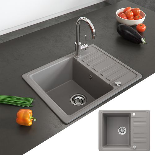 Évier  29492 Béton 57.5x46cm Avec Emplacement De Séchage