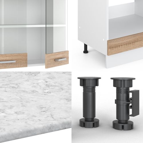 Cuisine En Angle R-line 29692 Sonoma 287x60cm , Pt Marbre