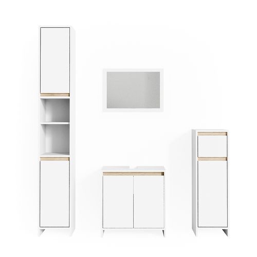 Meubles Bain Emma 29826 Blanc/sonoma 4 Parties