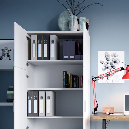 Étagère à Dossiers Frank 34668 Blanc 80x182.4cm