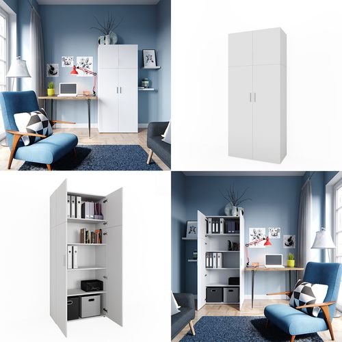 Étagère à Dossiers Frank 34668 Blanc 80x182.4cm