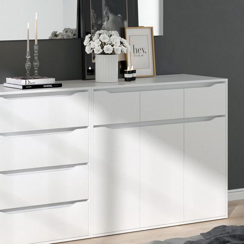 Commode Ruben 34644 Blanc 48x101.6cm Avec Tiroirs